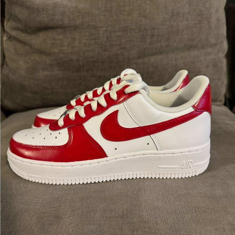 Nike Red and White Air Sneakers